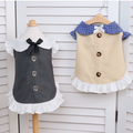Elegant Sailor Dog Dress – Vintage Preppy Ruffle Dress for Small Dogs | HoppePet