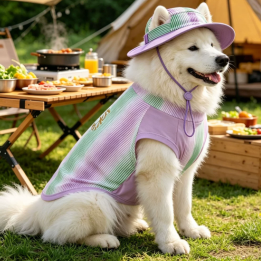 Dog Sun Protection Shirt & Bucket Hat Set – Matching Summer Outfit for Outdoor Adventures | HoppePet