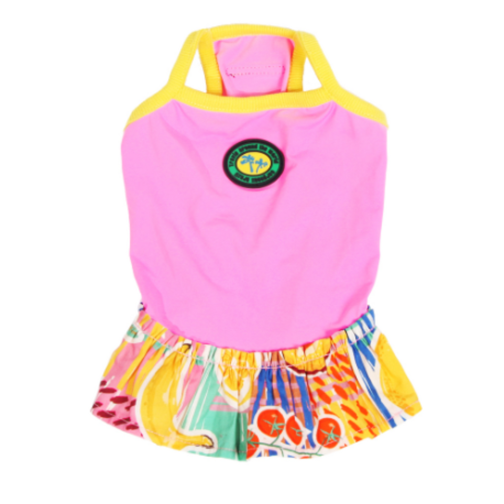 Floral Summer Pet Dress for Dogs & Cats – Stretchy Spring Dress with Colorful Bloom Print | HoppePet