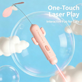 3‑in‑1 Automatic Cactus Cat Toy, Rechargeable Interactive Feather Butterfly Wand with Laser Pointer for Indoor Cats