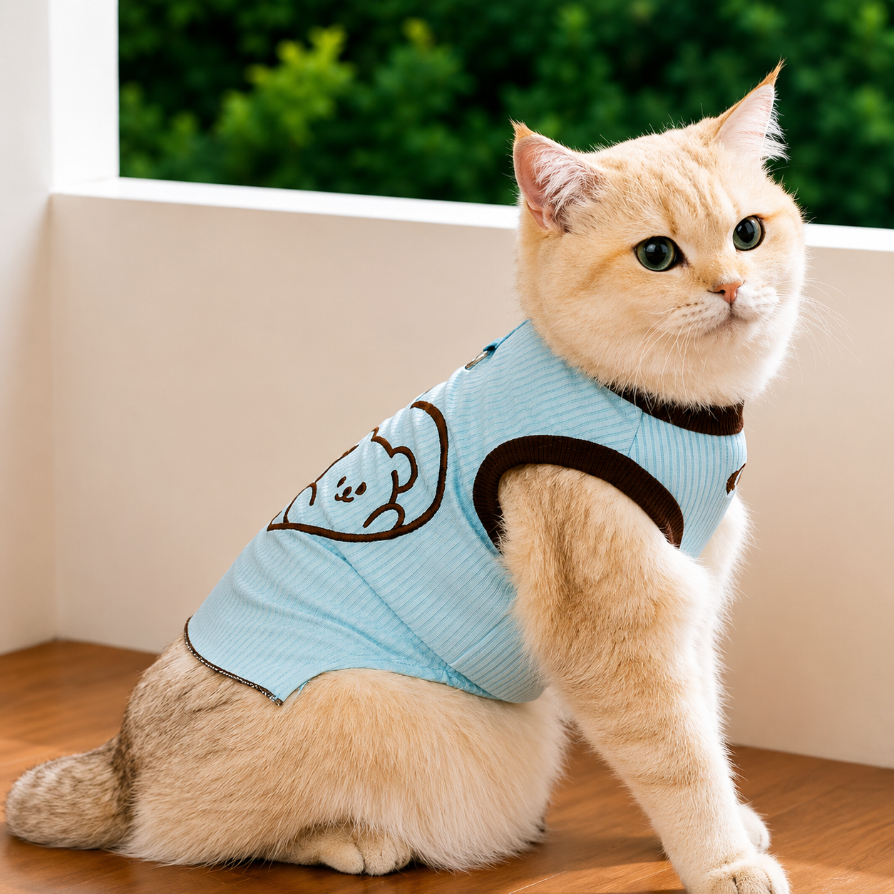Bear Embroidered Pet Vest