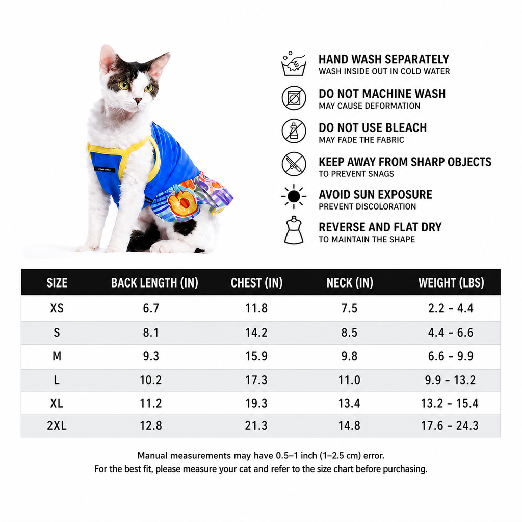 Floral Summer Pet Dress for Dogs & Cats – Stretchy Spring Dress with Colorful Bloom Print | HoppePet