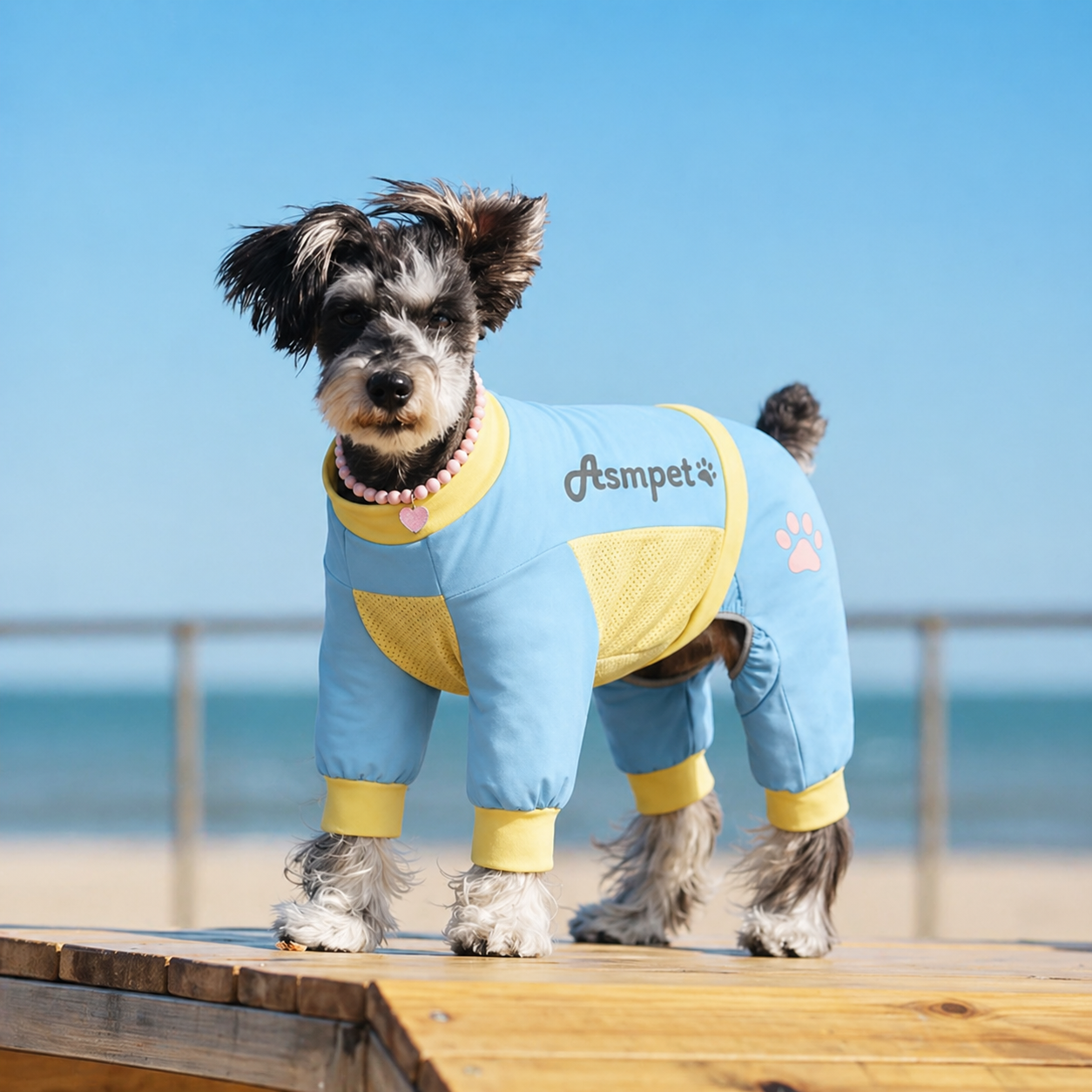 UV Protection Dog Sun Suit – Full-Body Breathable Mesh Jumpsuit with Bug & Sand Protection | HoppePet