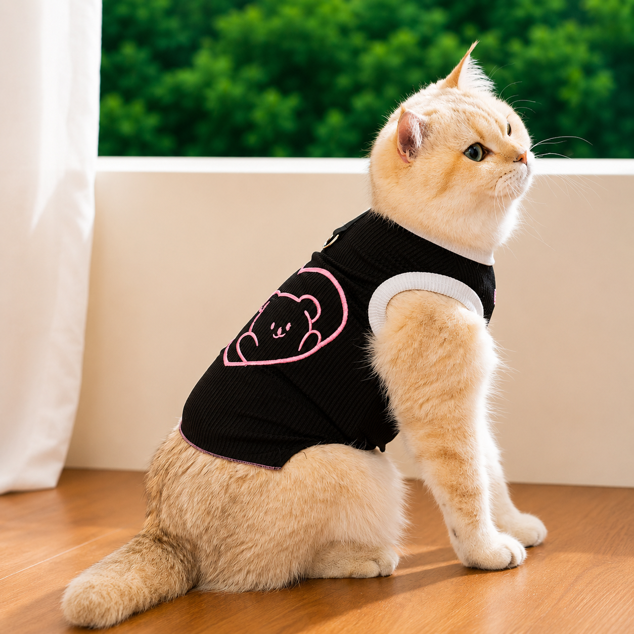 Bear Embroidered Pet Vest