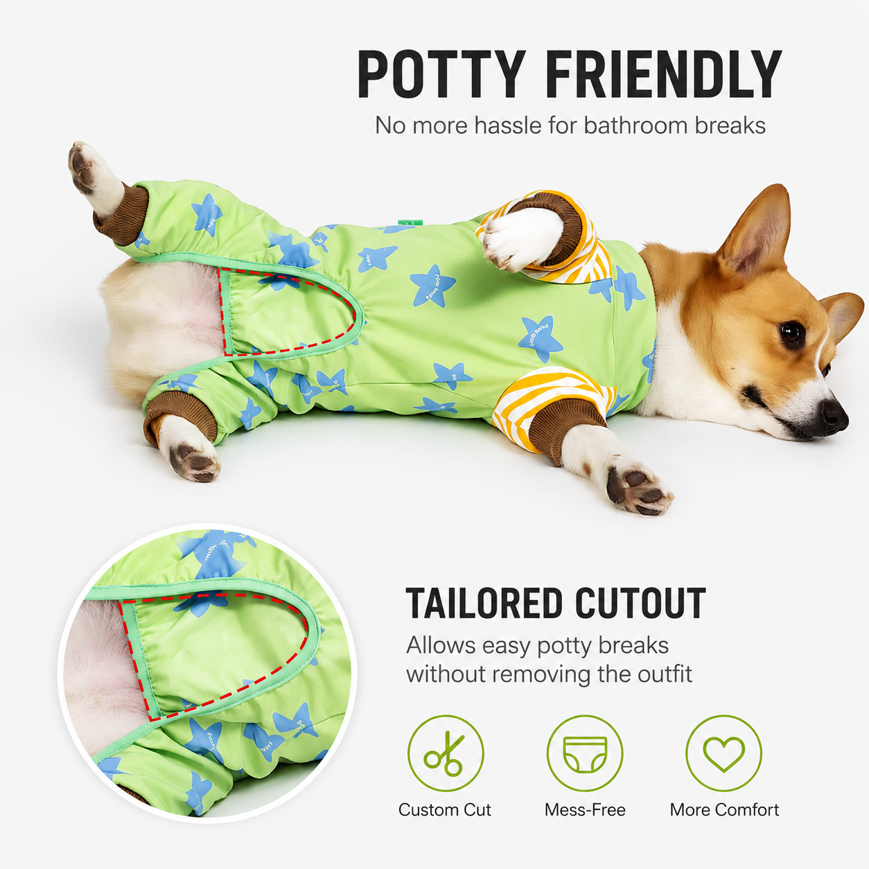 Dog Belly Protector Bodysuit – Waterproof Mud Suit for Corgis, Dachshunds & Short-Leg Dogs | HoppePet