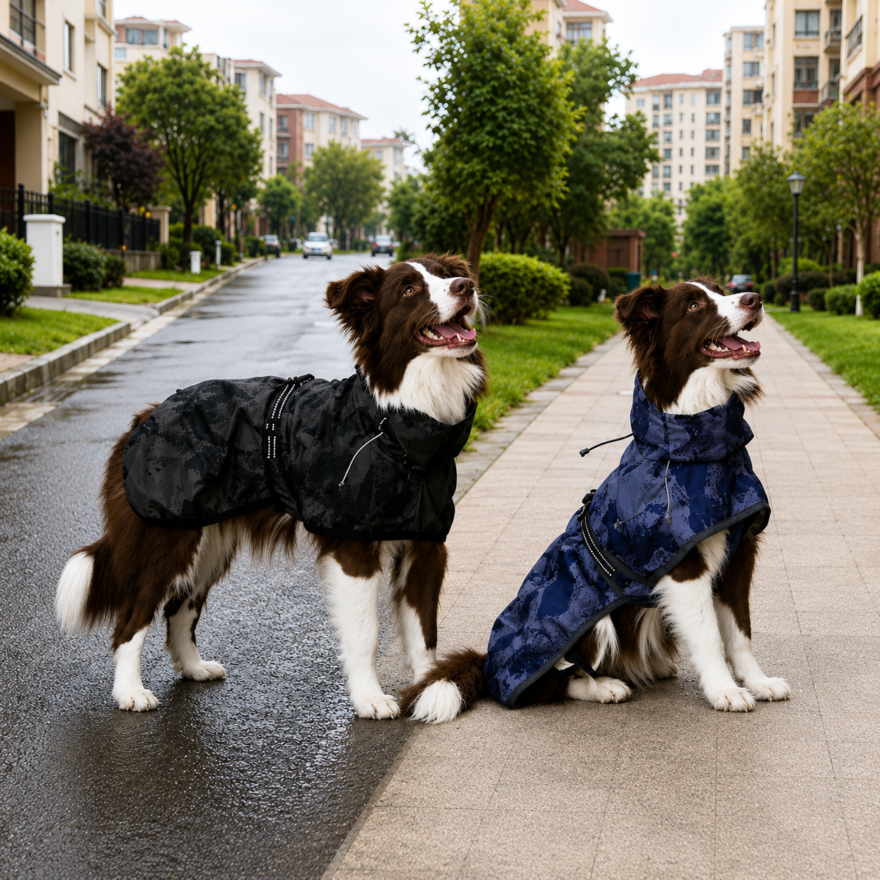 Waterproof Dog Raincoat – Camo Sport Rain Jacket with Reflective Trim | HoppePet